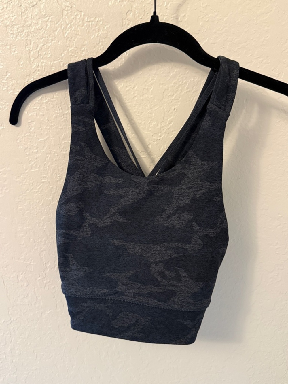 Dark Charcoal Camouflage Sports Bra Vuori